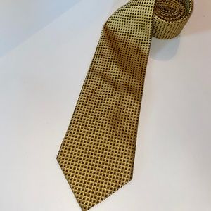 BROOKS BROTHERS 346 tie gold sq SILK Tie